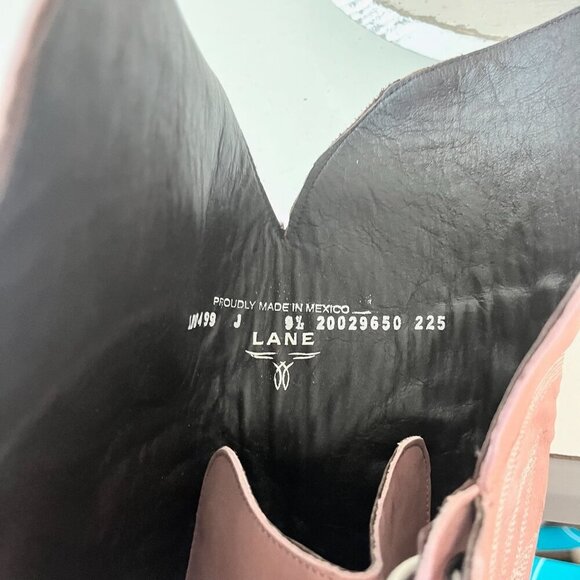 Lane LEXINGTON Over the Knee Womens Cowboy Boots 9.5 Pink Western Cowgirl Tall - Picture 14 of 16